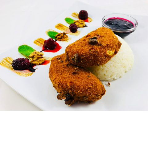 Mandulás bundában sült camembert sajt