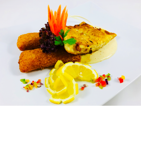 Fogasfilé sajtmártással