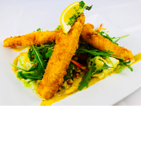 Panko morzsában sült tőkehalfilé