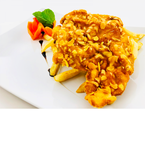 Mandulás bundában sült csirkemell