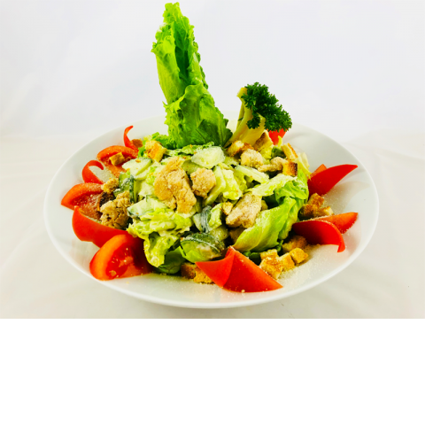 Cézár saláta pirított csirkemellel