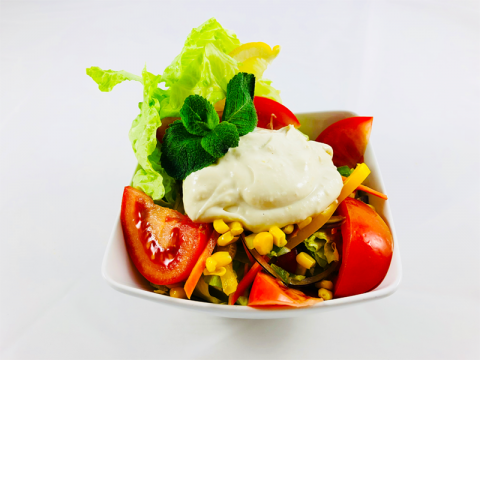 Kevert friss saláta cézár öntettel